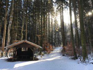 Winter bei der Schinderhütte in Weißenhorn