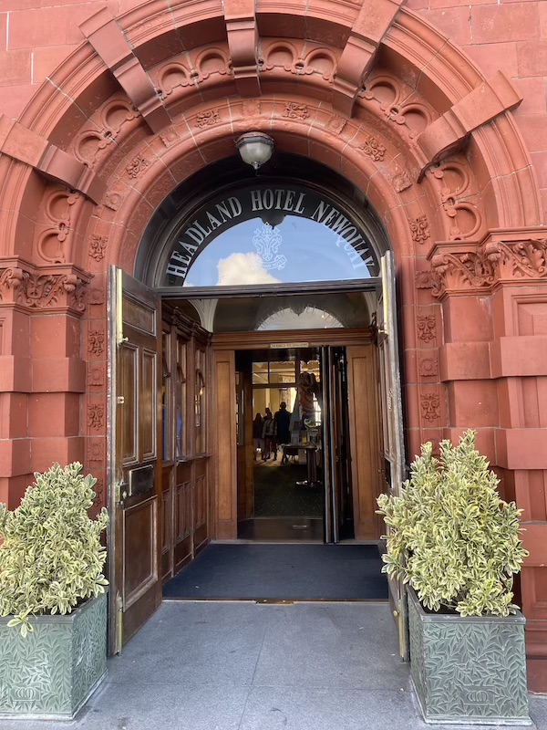 Eingang Headland Hotel Newquay, Cornwall